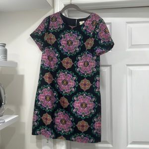 Printed jcrew sheath dress- petite and short( above knee)